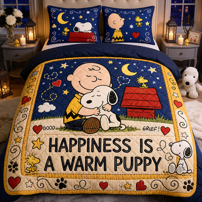 Classic Cartoon Friends Quilt Set – Cozy Cartoon Bedding Gift