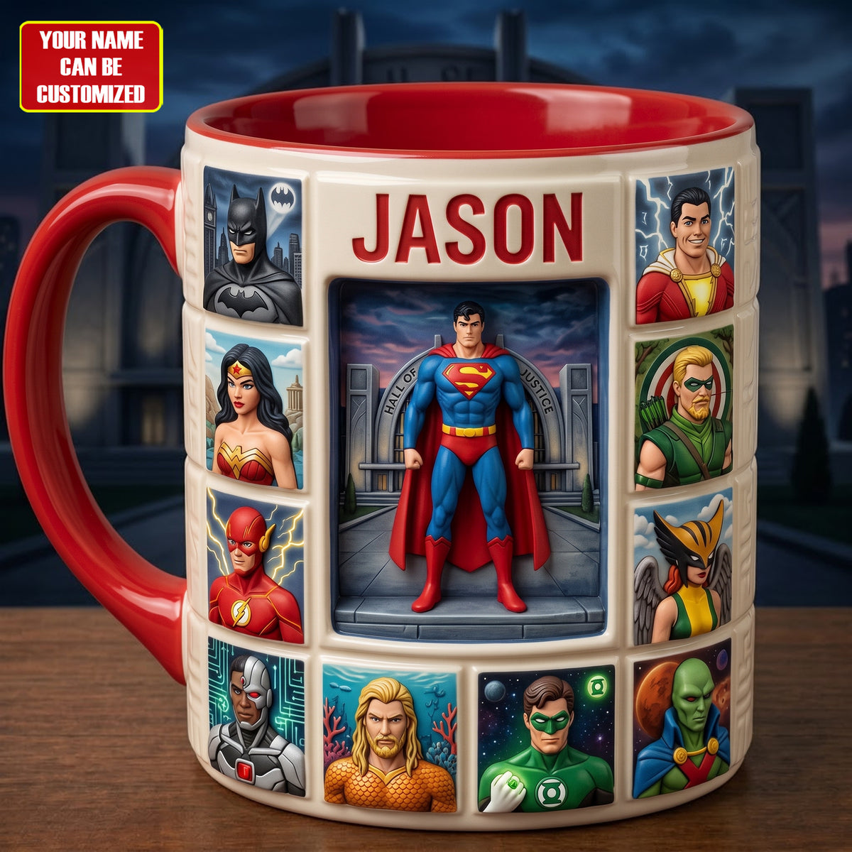 Ultimate Superhero Alliance Mug – Personalized Holiday Superhero Coffee Cup