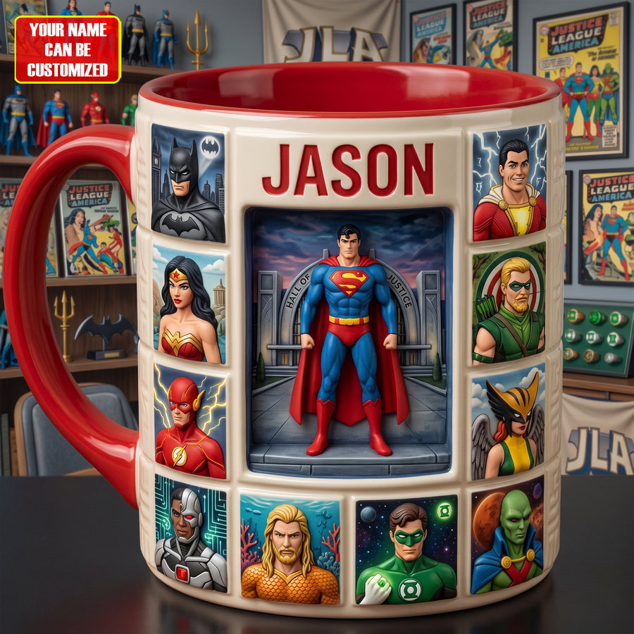 Ultimate Superhero Alliance Mug – Personalized Holiday Superhero Coffee Cup