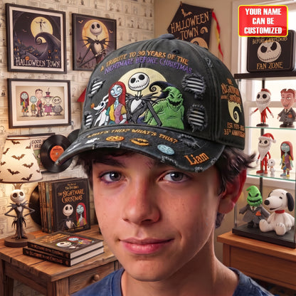 Spooky Holiday Friends - Personalized Classic Cap, Gift For Gothic Cartoon Fans