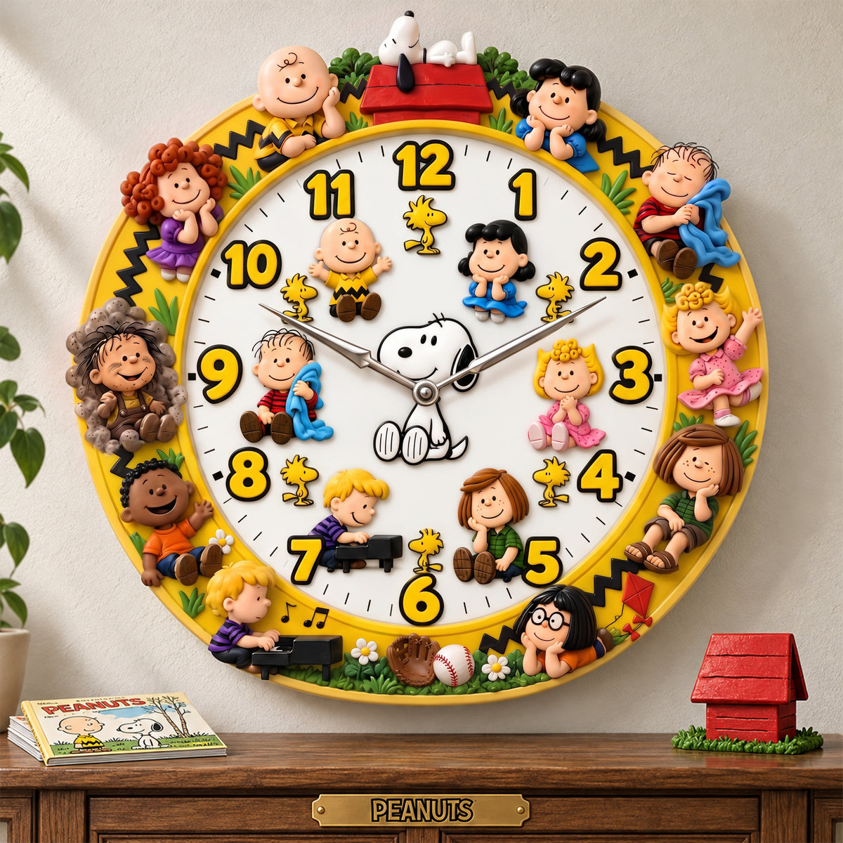Funny Cartoon Friends Acrylic Hanging Wall Clock - Personalized Gifts For Cartoon Lovers