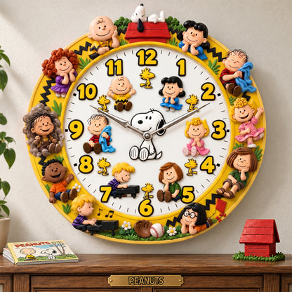 Funny Cartoon Friends Acrylic Hanging Wall Clock - Personalized Gifts For Cartoon Lovers
