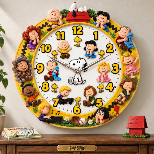Funny Cartoon Friends Acrylic Hanging Wall Clock - Personalized Gifts For Cartoon Lovers