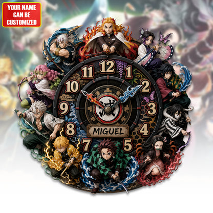 Fantasy Anime Acrylic Hanging Wall Clock - Personalized Gifts For Anime Lovers