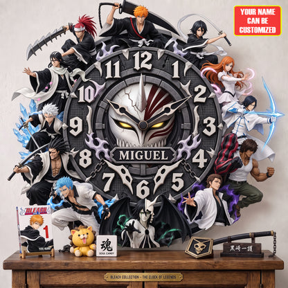 Anime Fantasy Swordfighter Acrylic Hanging Wall Clock - Personalized Gifts For Anime Lovers