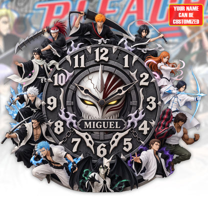 Anime Fantasy Swordfighter Acrylic Hanging Wall Clock - Personalized Gifts For Anime Lovers