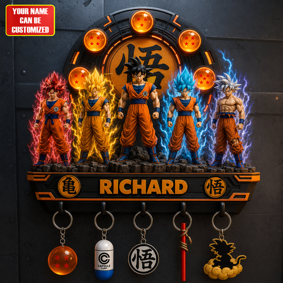 Anime Energy Warriors Key Hanger - Personalized Gifts For Anime Lovers