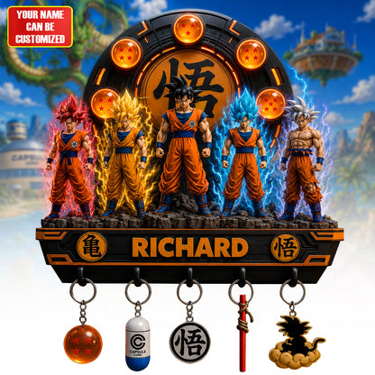 Anime Energy Warriors Key Hanger - Personalized Gifts For Anime Lovers