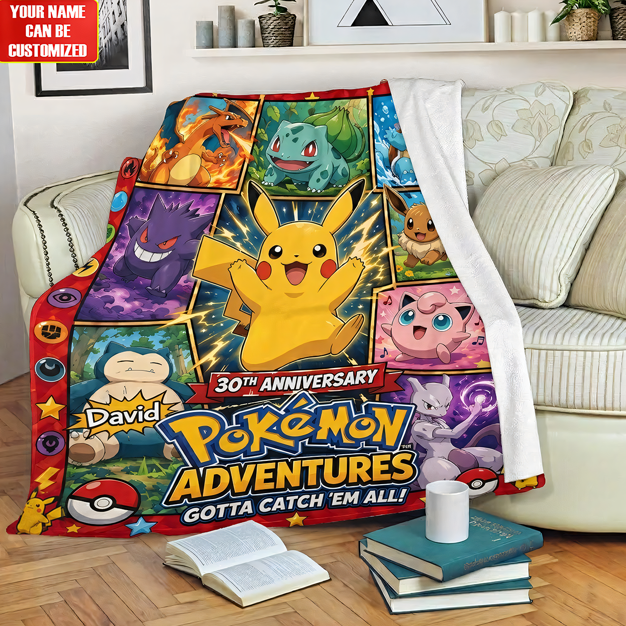 Monster Adventure Character Blanket Blanket – Custom Name Gift