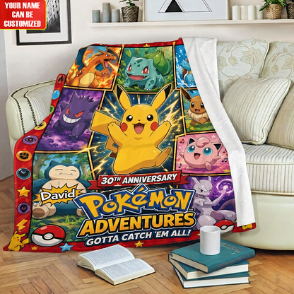 Monster Adventure Character Blanket Blanket – Custom Name Gift