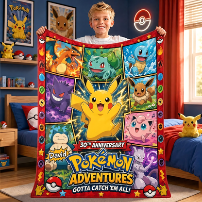 Monster Adventure Character Blanket Blanket – Custom Name Gift