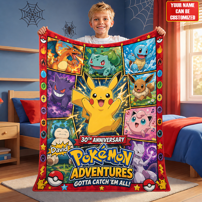 Monster Adventure Character Blanket Blanket – Custom Name Gift