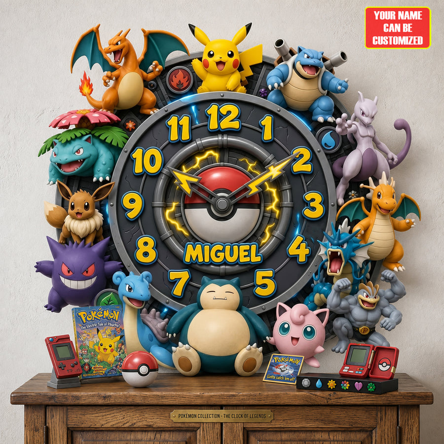 Cute Monster Acrylic Hanging Wall Clock - Personalized Gifts For Lovers