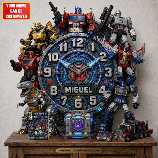 Futuristic Mecha Robot Acrylic Hanging Wall Clock - Personalized Gifts For Lovers