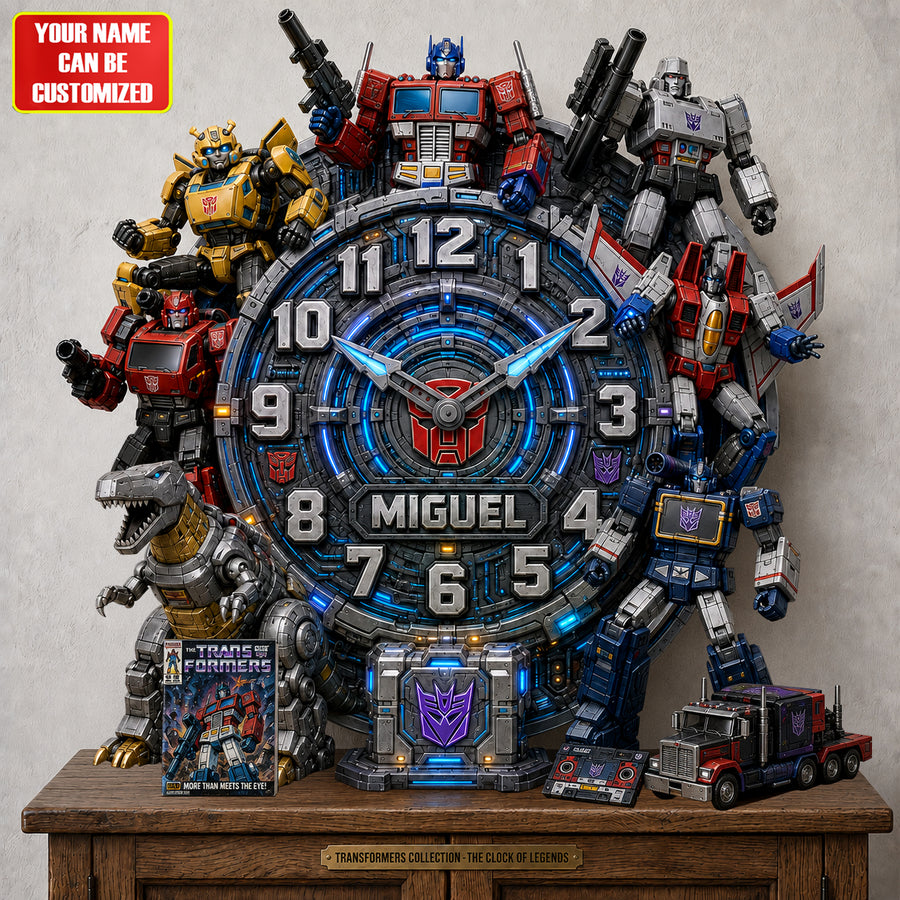 Futuristic Mecha Robot Acrylic Hanging Wall Clock - Personalized Gifts For Lovers