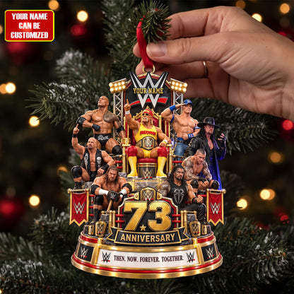 73rd Anniversary Wrestling Ornament - Personalized Christmas Gifts