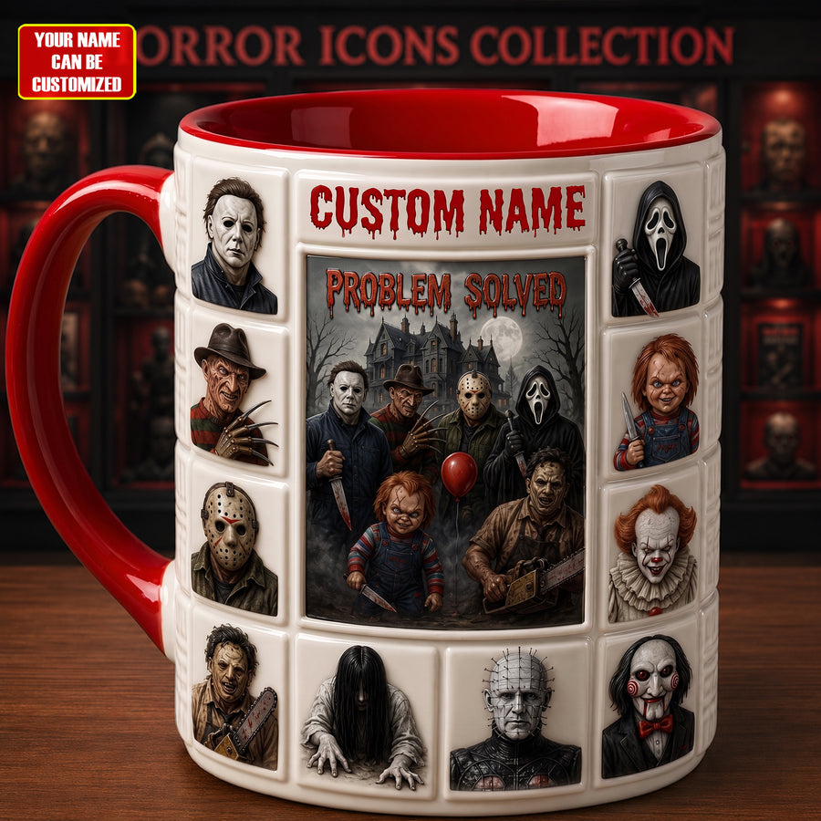 Halloween Horror Characters - Personalized Horror Accent Mug