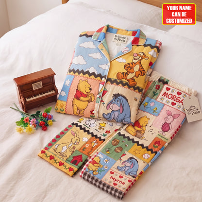 Cute Cartoon Characters Pajama Set - Personalized Gifts
