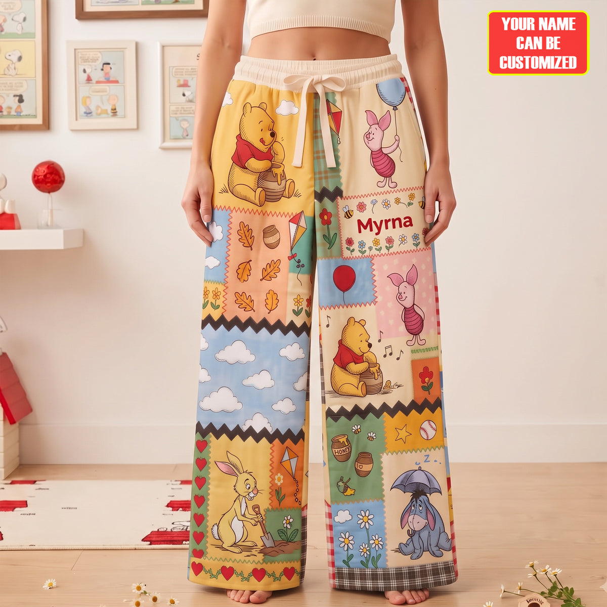 Cute Cartoon Characters Pajama Set - Personalized Gifts