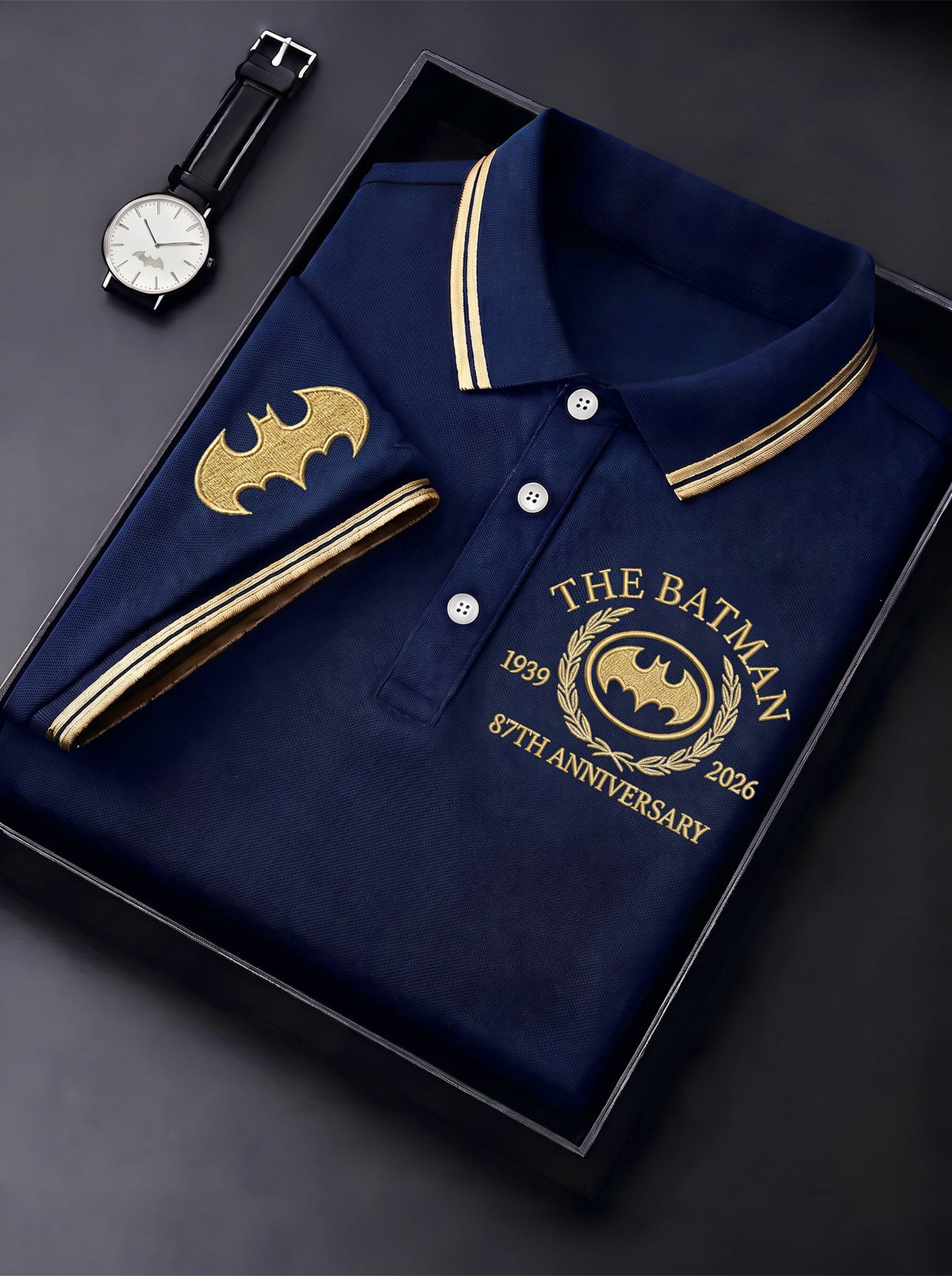 Gothic Knight 60th Anniversary Polo Shirt – Retro Superhero Anniversary Shirt