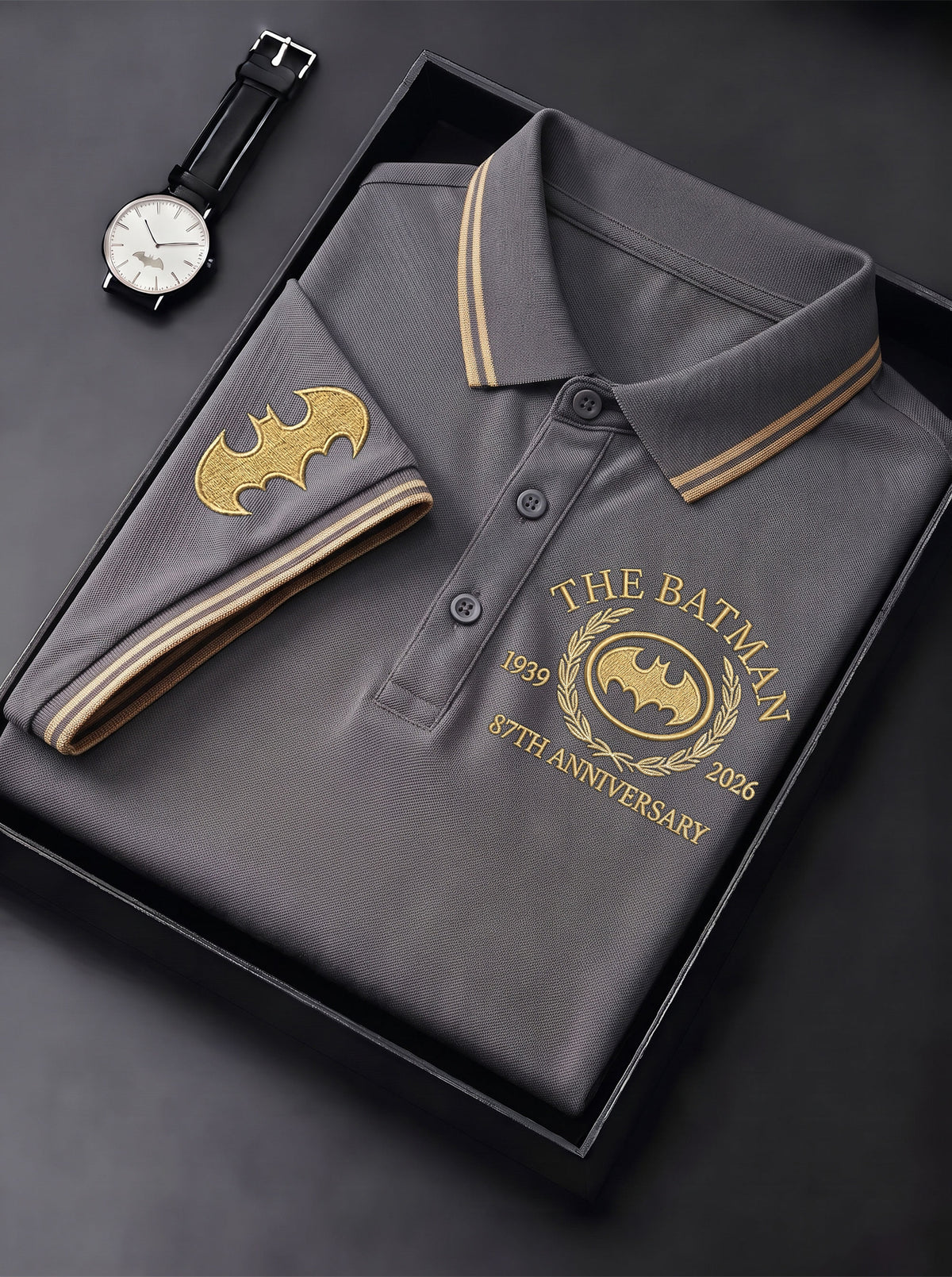 Gothic Knight 60th Anniversary Polo Shirt – Retro Superhero Anniversary Shirt