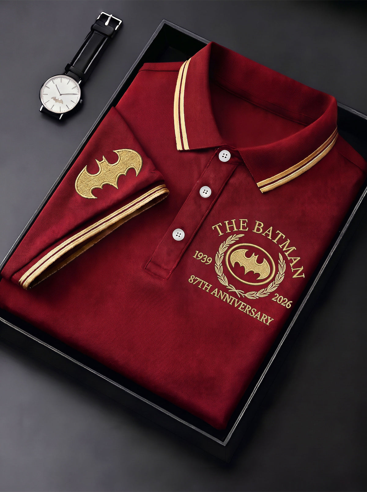 Gothic Knight 60th Anniversary Polo Shirt – Retro Superhero Anniversary Shirt