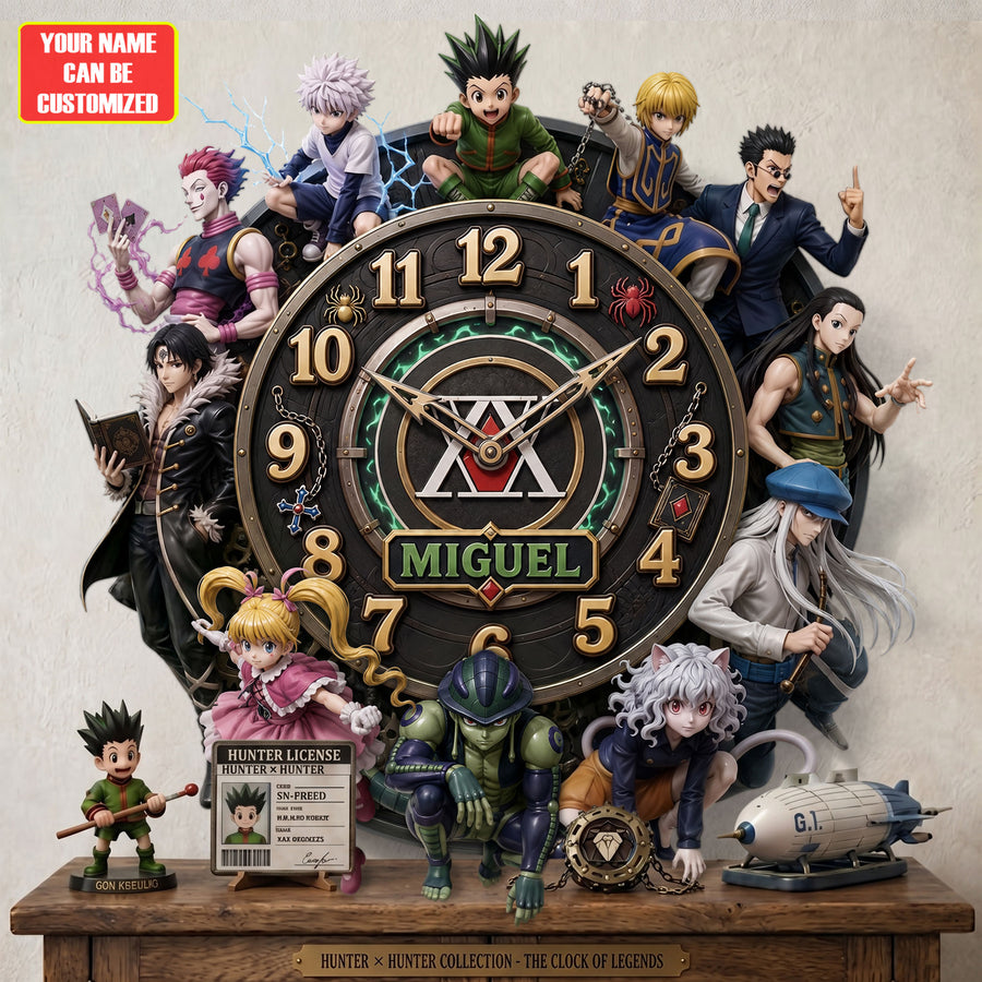 Anime Hunter Hanging Wall Clock - Personalized Gifts For Anime Lovers