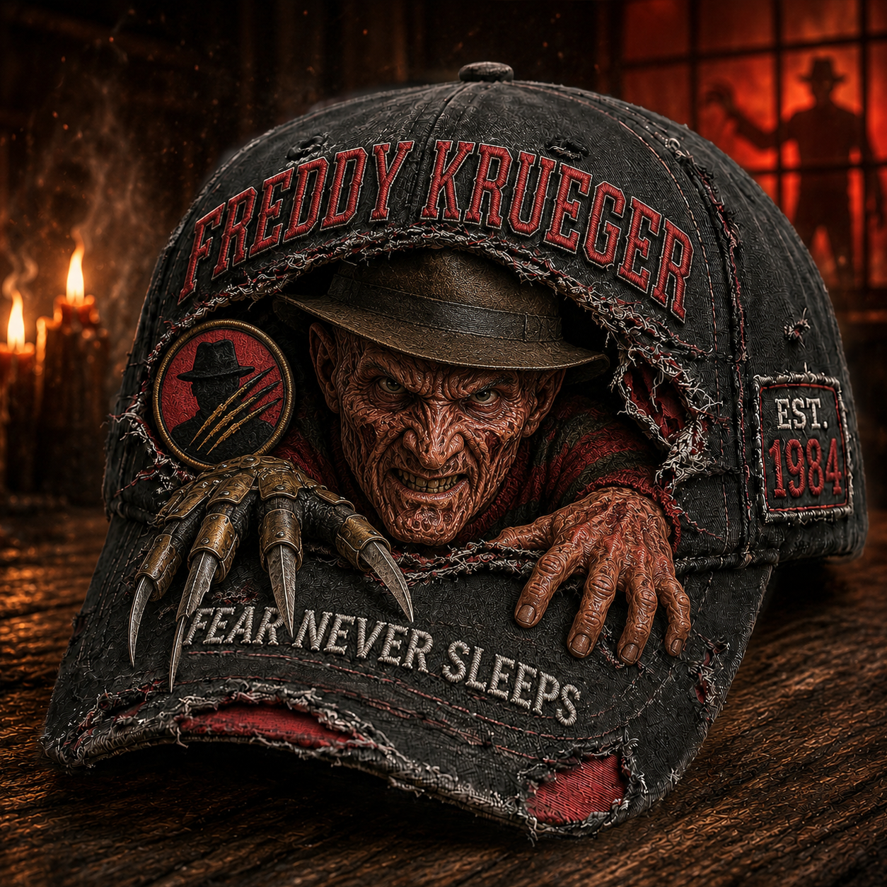 Horror Legend Distressed Denim Cap
