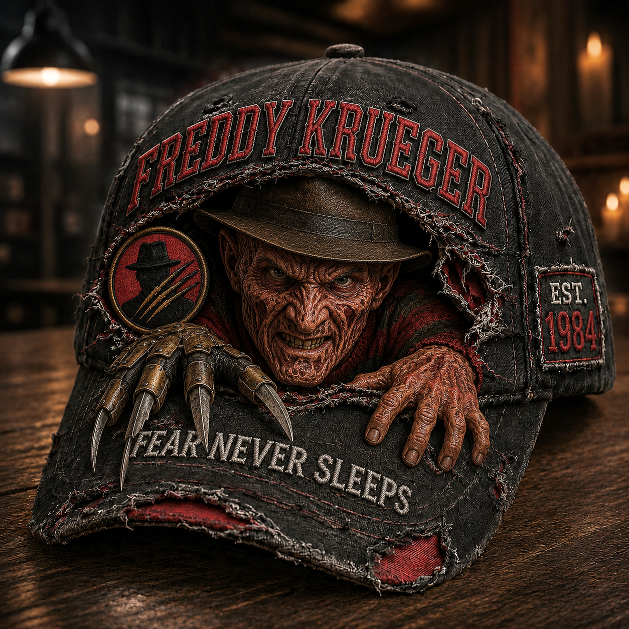 Horror Legend Distressed Denim Cap