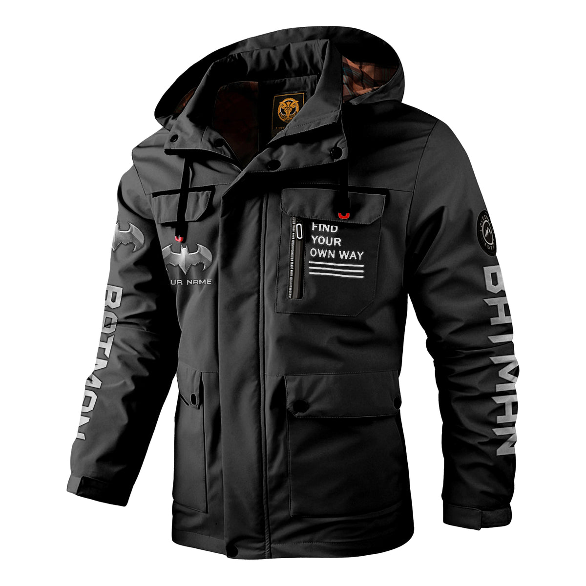 Personalized Gothic Knight Windbreaker Hooded Jacket