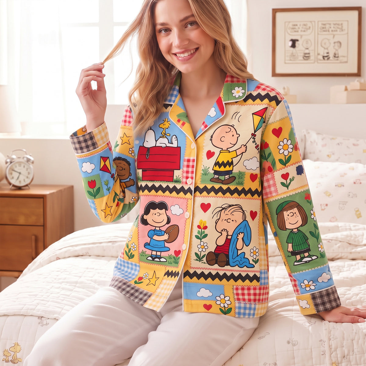 Classic Cartoon Friends Pajama Set - Personalized Cozy Gifts
