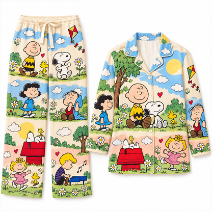 Lovely Cartoon Characters Pajama Set - Personalized Gifts