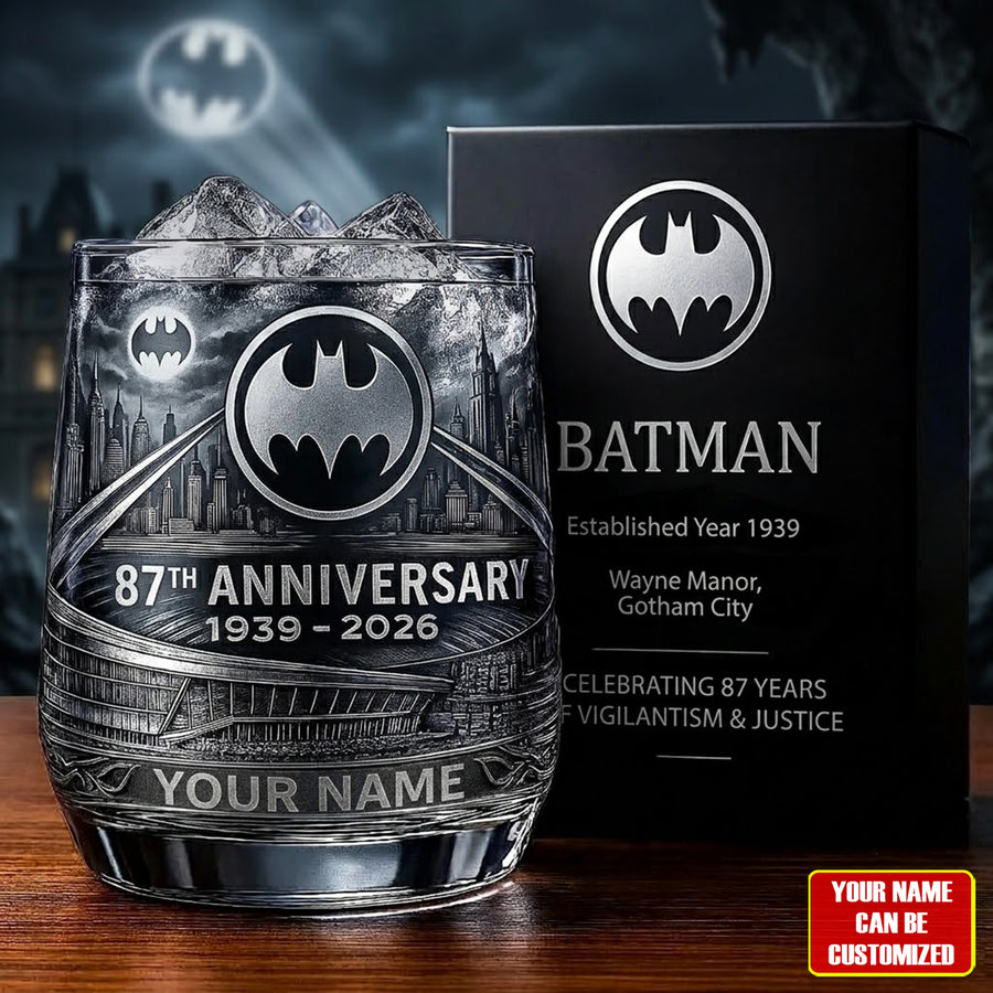 Gothic Bat - Personalized The Dark Knight Whiskey Glass