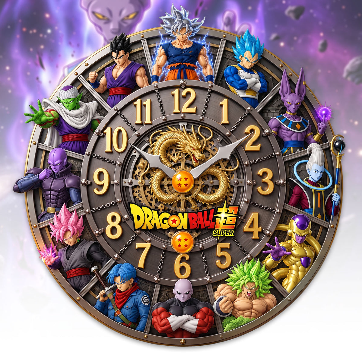 Legendary Super Warriors Acrylic Hanging Wall Clock - Personalized Gifts For Anime Lovers