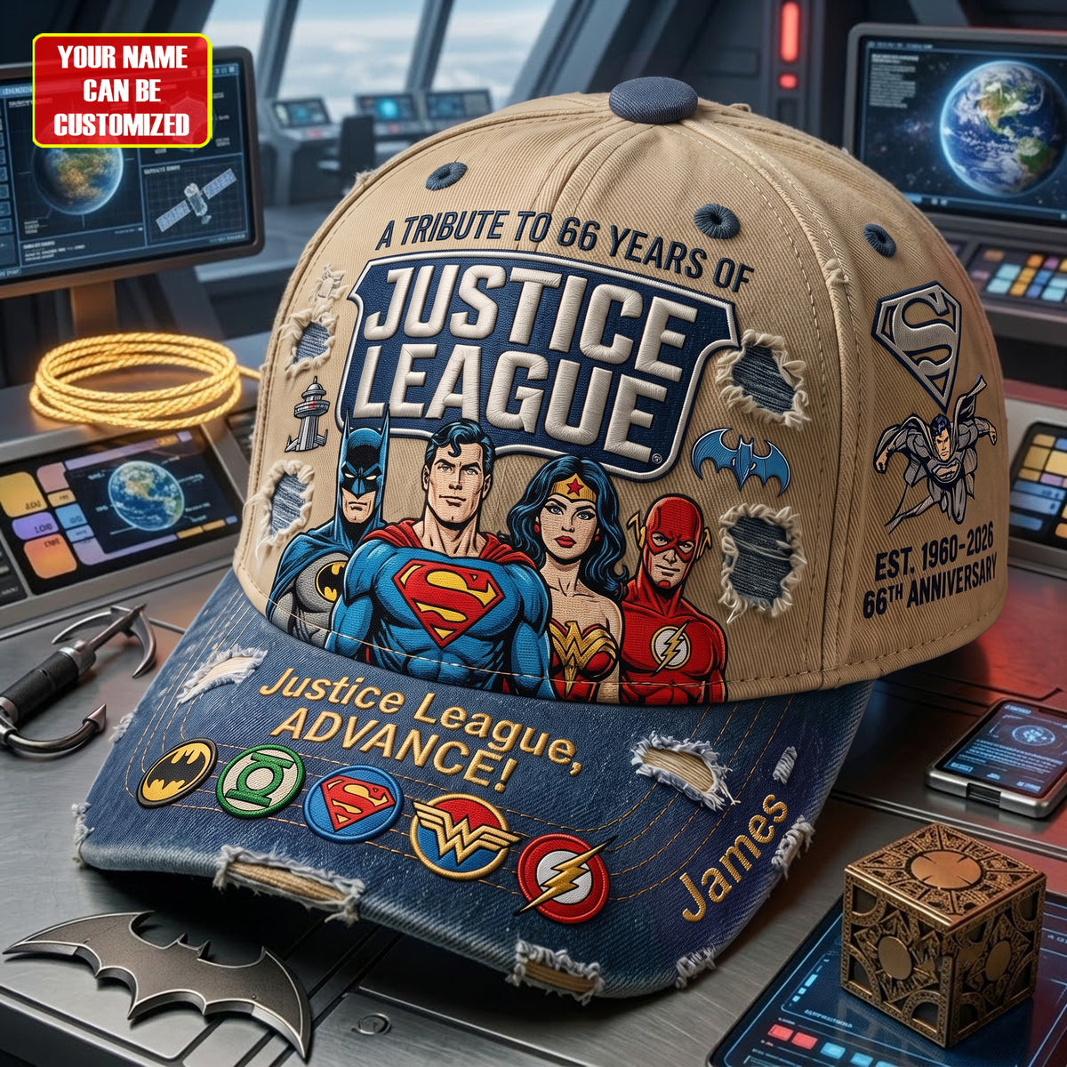 Vintage Superhero Alliance 66th Anniversary Cap - Personalized Classic Cap, Gift For Superhero Fans