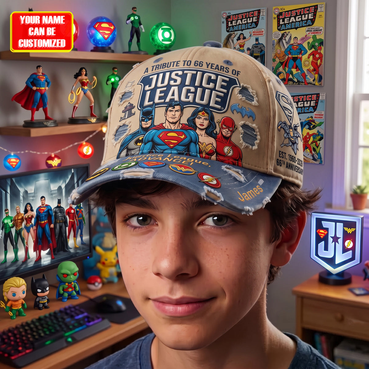 Vintage Superhero Alliance 66th Anniversary Cap - Personalized Classic Cap, Gift For Superhero Fans
