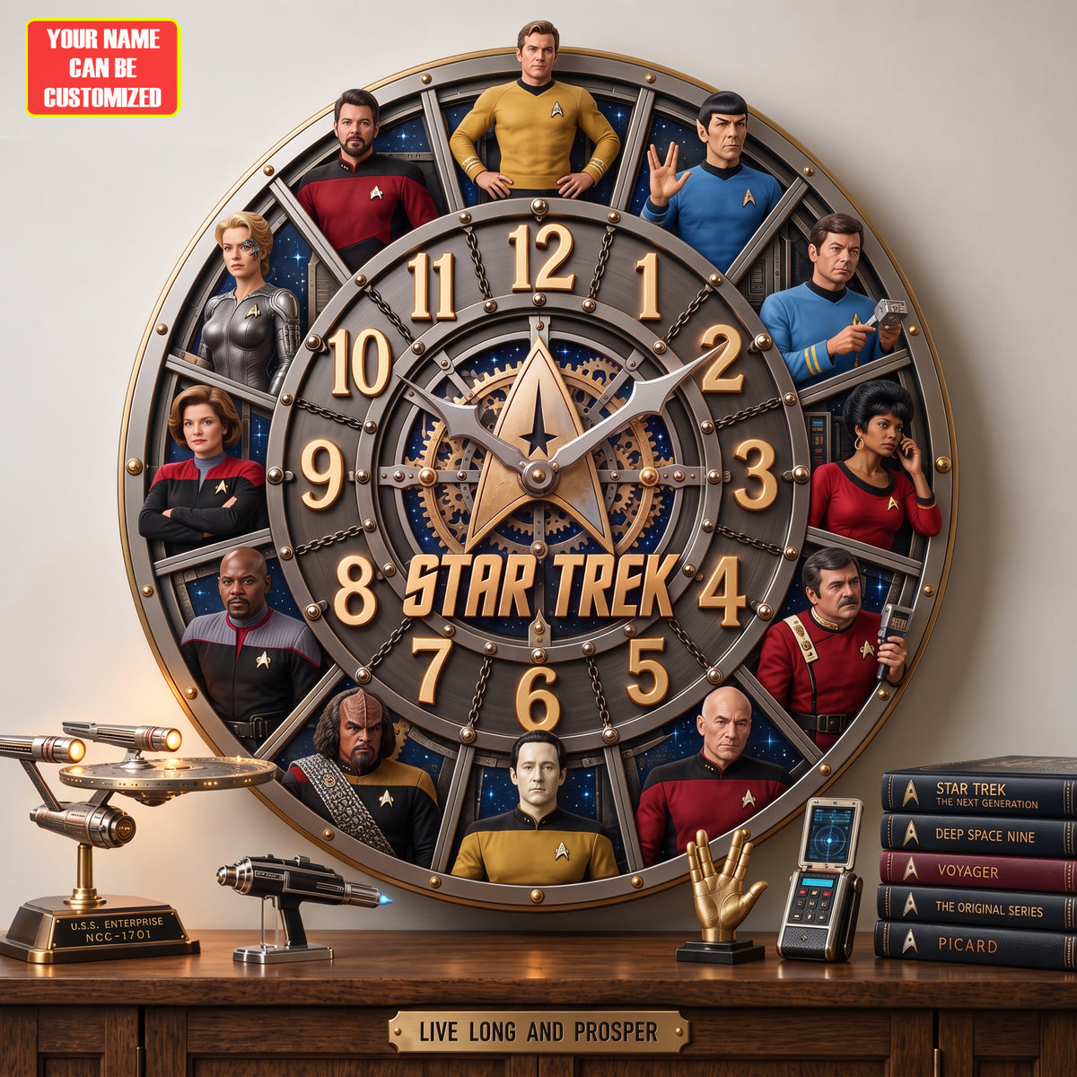 Ultimate Space Exploration Acrylic Hanging Wall Clock - Personalized Gifts For TV Show Lovers