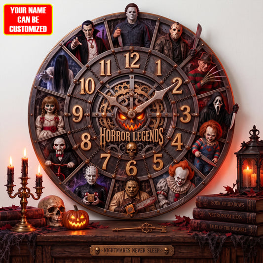Ultimate Halloween Horror Acrylic Hanging Wall Clock - Personalized Gifts For Horror Lovers