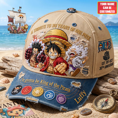 OP Celebrate 30 Years Of Legend - Personalized Classic Cap, Gift For Anime Fans