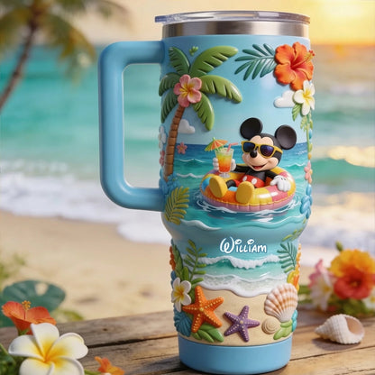 Summer Vibes Mouse Ears - Personalized Mouse Insulated Tumbler