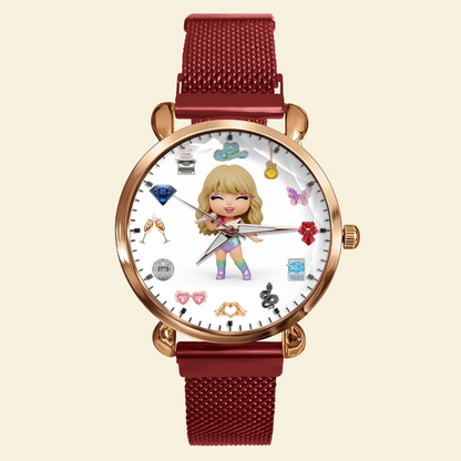Slay Girl Mesh Strap Quartz Watch Personalized Gifts For Fans