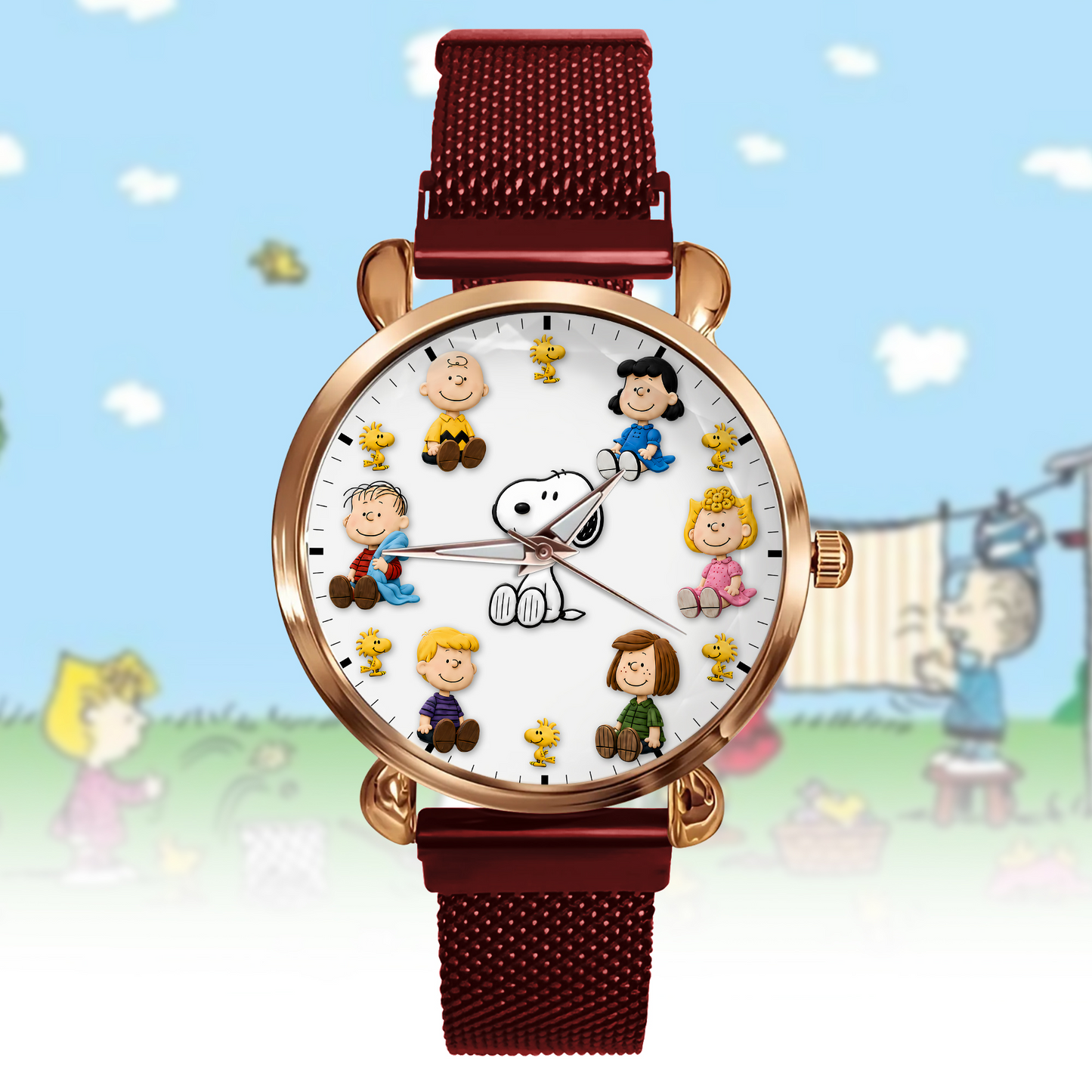 Classic Comic Friends - Personalized Puppy Women Hand Watch