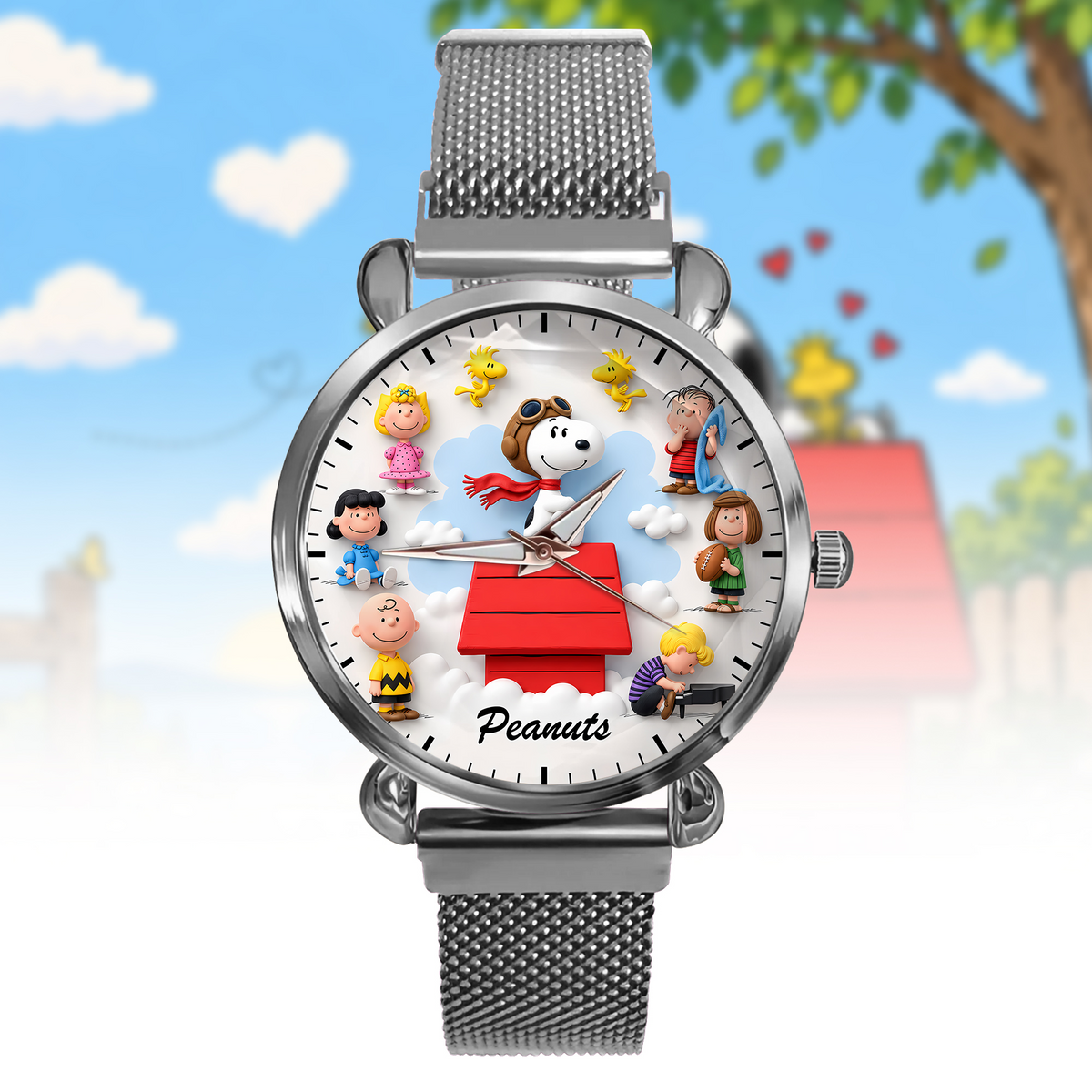 Classic Flying Puppy & Friends - Personalized Cartoon Women Hand Watch