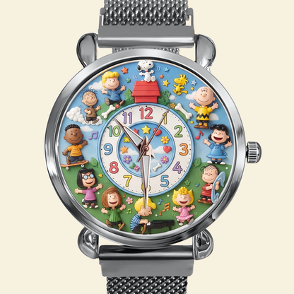 Happy Friends Mesh Strap Quartz Watch - Personalized Gifts