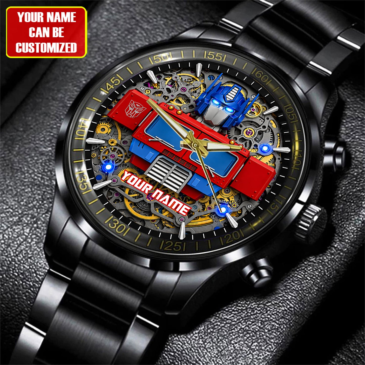Cyber Guardian - Custom Name Sci-Fi Robot Watch