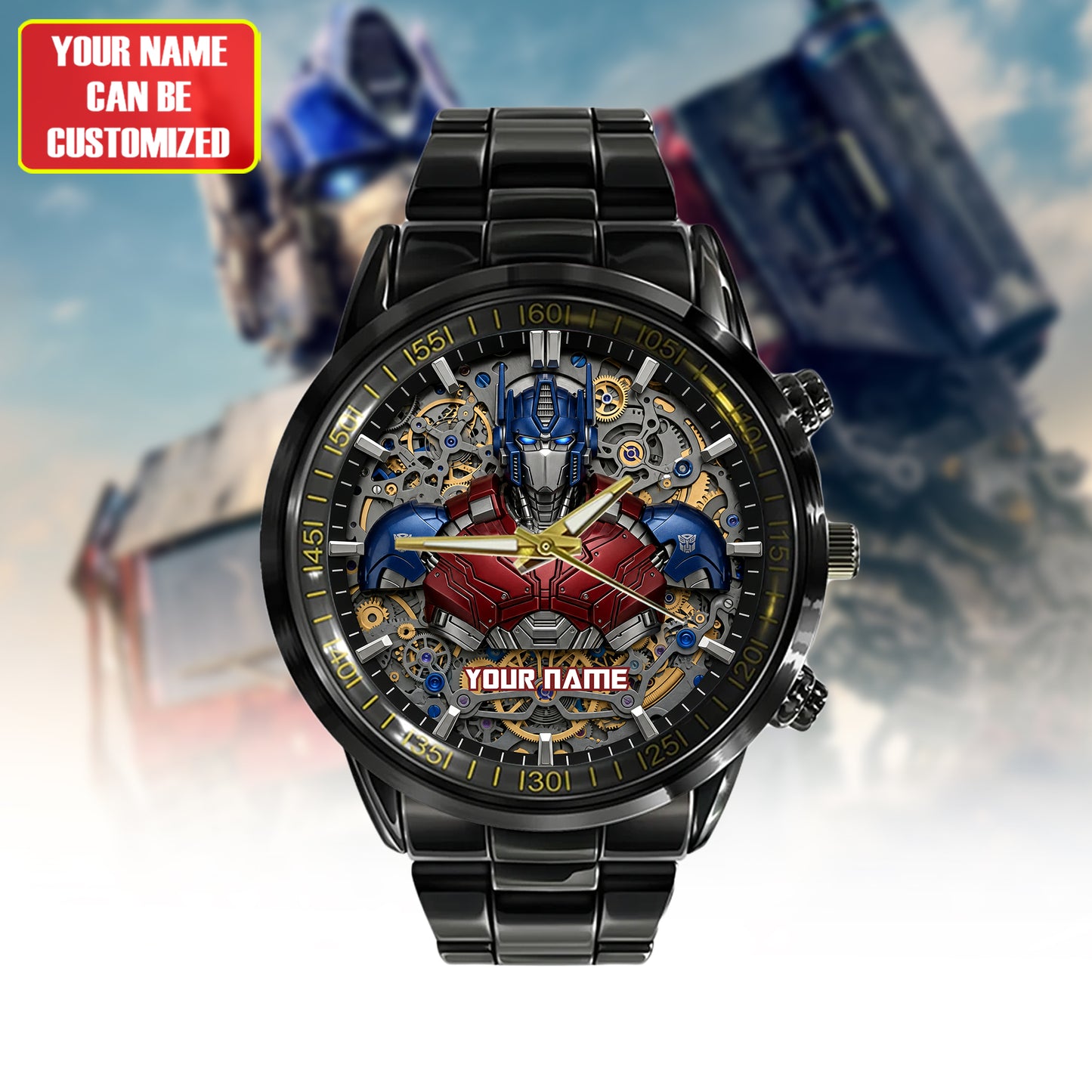 Cyber Guardian v2 - Custom Name Sci-Fi Robot Watch