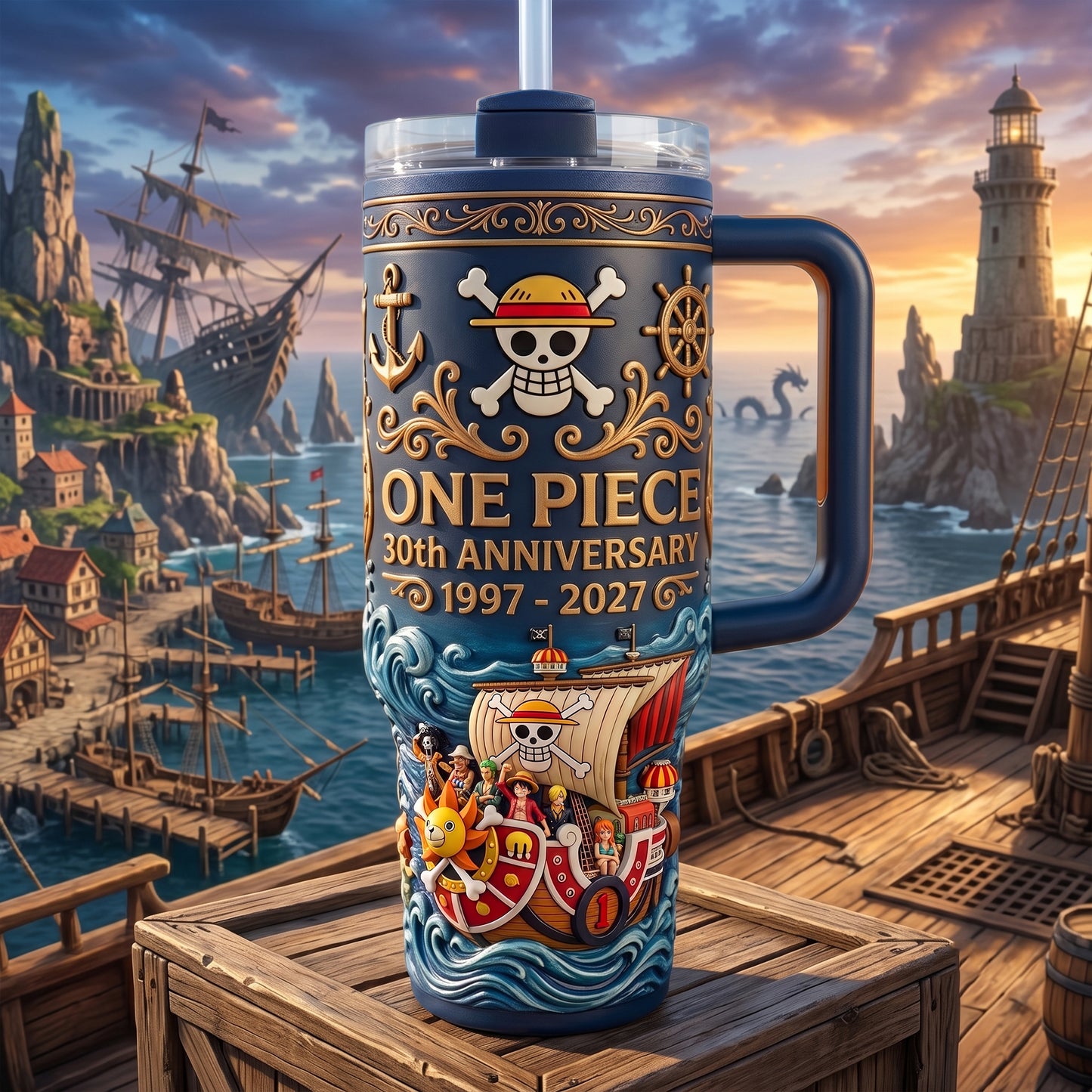 Straw Hat Journey - Personalized Anime Insulated Tumbler