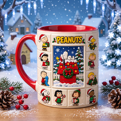 Festive Christmas Cartoon Character Mug – Holiday Winter Coffee Cup