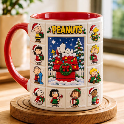 Festive Christmas Cartoon Character Mug – Holiday Winter Coffee Cup
