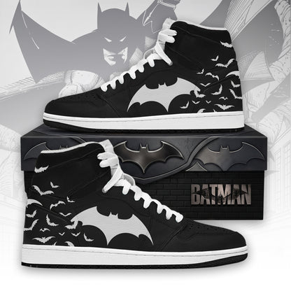 Dark Bat Hero AJ1 High Top Sneakers – Gothic Hero Fan Shoes